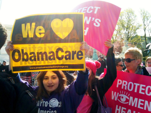 Obamacare supporters demonstrate