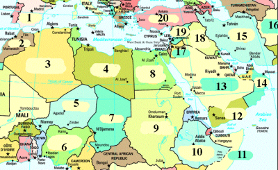 North Africa And Middle East Map Quiz By Mkbee
