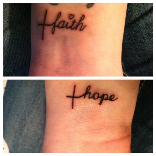 faith tattoo # hope tattoo # cross tattoo # cross # wrist tattoo ...