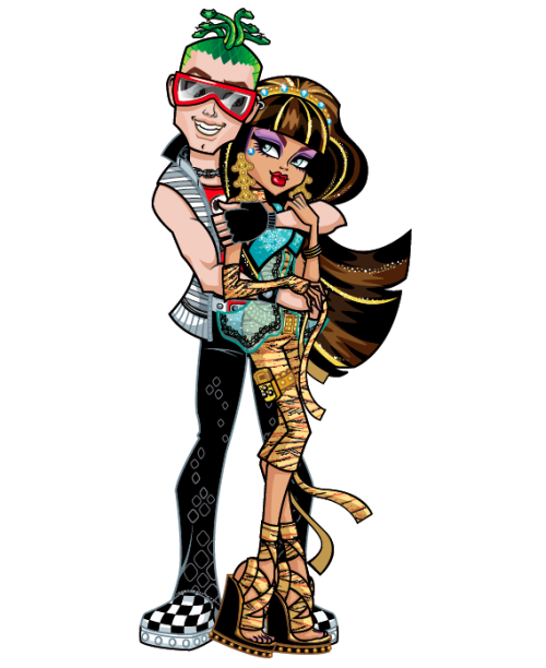   His and Hers Tips from Monster High’s Royal Couple 
Think you know Cleo and Deuce’s relationship? Think again! The MHGG was beyond thrilled to sit down with Monster High’s most infamous couple to get them to dish the dirt on how they keep their dynastic relationship going.
 
MHGG: Let’s get right down to it you two! What’s your secret for keeping a relationship strong?
Deuce: It’s a give and take for sure. Sometimes heads will roll –
Cleo: Oh heads will most surely roll!
Deuce: But you have to remember that every relationship has its ups and downs. 
Cleo: And no one is perfect. 
MHGG: What’s the hardest part about dating?
Cleo: Having to do things I’d rather not. Skateboarding is so not my thing, but Deuce loves it so I’m happy to come out and support him at the skate park from time to time. 
Deuce: And while the maul doesn’t really interest me, it always rocks when I’m there with her.
MHGG: O.M.Gore, that’s cute! 
Cleo: I know, right? We can be sickeningly cute sometimes. 
MHGG: Okay, last question! If you could give one tip to monsters lurking for love, what would it be?
Deuce: Find someone who makes you laugh. Relationships totally rock when you’re with your beast friend.
Cleo: Look out for someone who makes you want to be a better monster. That’s when you’ll know you’ve found the right guy or ghoul. 