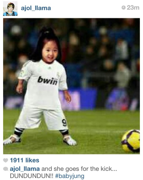 [KryberPalace] 130309 Amber updated her instagram with Baby Jung photo