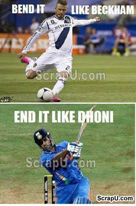 Bend it like Beckham and End it like Dhoni - Team-India pictures