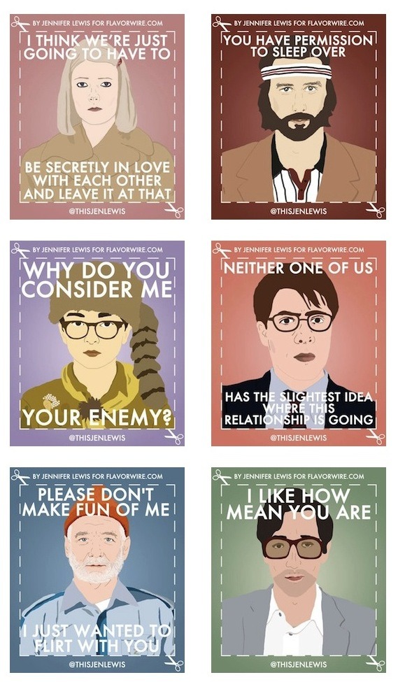 wes anderson film printable valentines by jennifer lewis for flavorwire