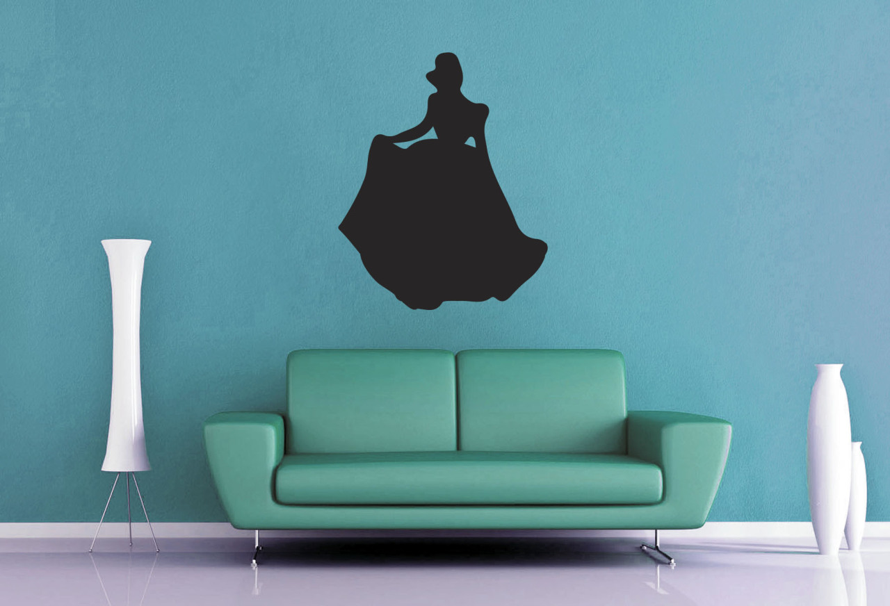 Cinderella Silhouette Wall Decal by Walls of Text on Etsy