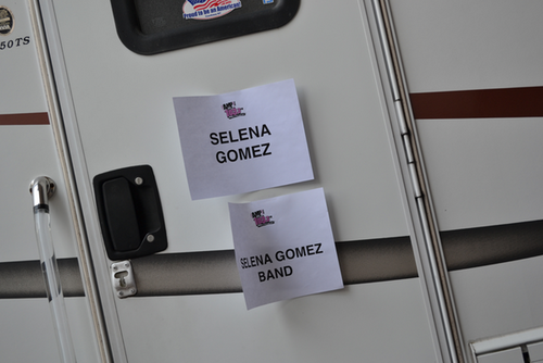 @1033ampradio:Just wandering around backstage at#AMPBDayBashand we found@selenagomez’s trailer… Hmmm..