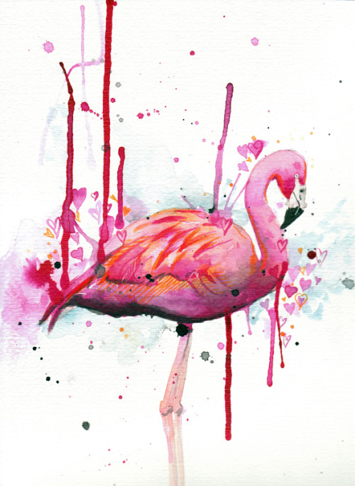lovestruck flamingo