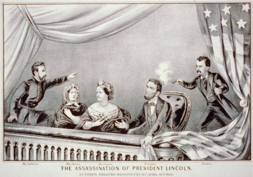 Currier and Ives litho of Lincoln assassination