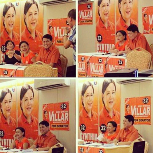 @Cynthia_Villar Meets the Press  Supported by Manny Villar and ,Mother Lilly #misishanepbuhay
