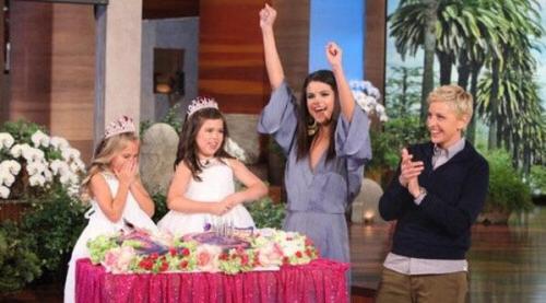@PrincessSGB:@selenagomez Thank you so much for bringing out my birthday cake on @TheEllenShow