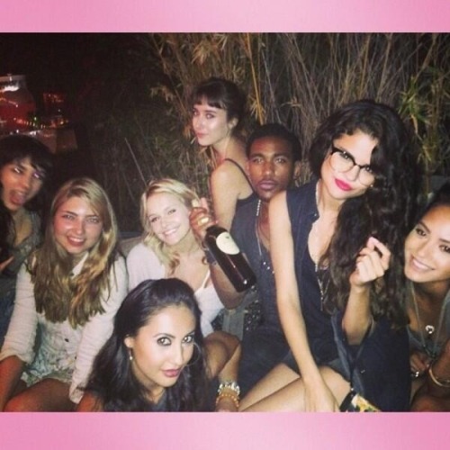 Selena at David Henrie’s birthday party