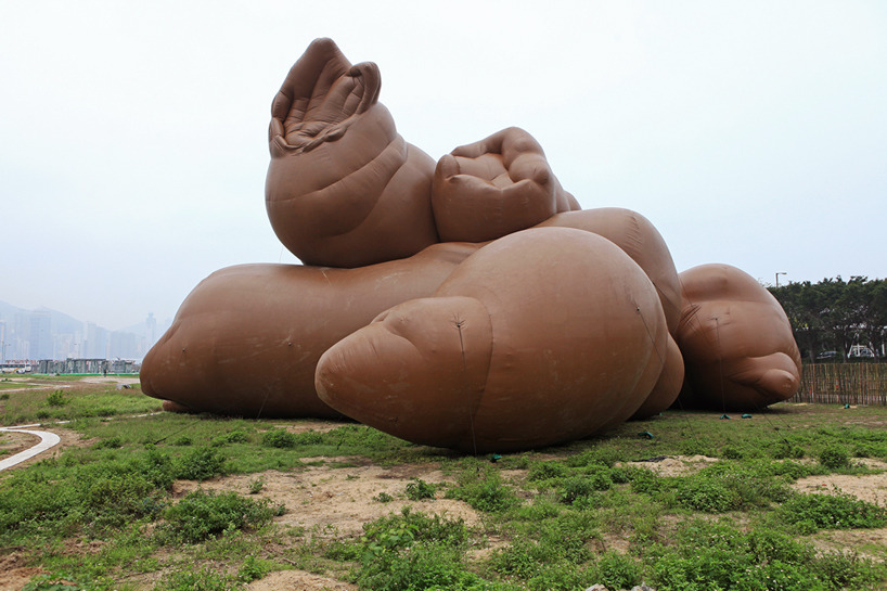 (via giant inflatable pile of poo, roast pig and stonehenge sculptures at M)