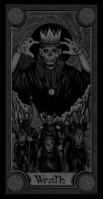 Black and White edit dark bw flashing wrath card gothic witchcraft lighting occult trigger warning tarrot 