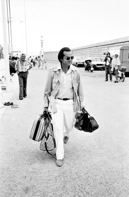 
Jack Nicholson in St. Tropez.  Photographed by Xavier Martin, 1976

