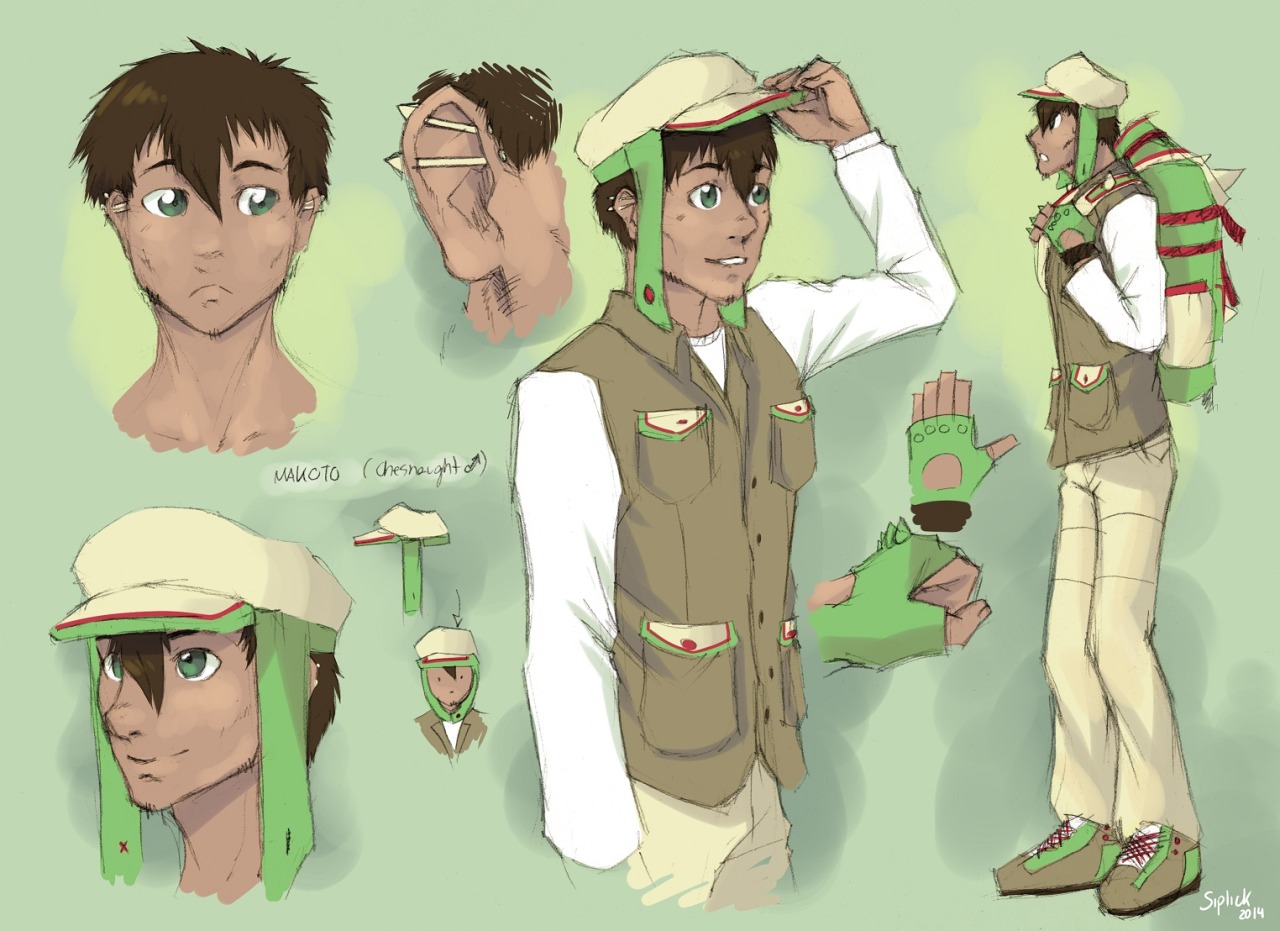 ... hairstyle!)Makoto is my Chesnaught - Chespin was my favourite starter