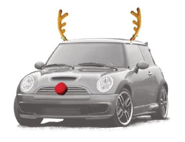 Go ahead, put antlers and a red nose on your car. It&#8217;ll be funny and fine the first day. The second day it&#8217;ll be like &#8220;Okay, haha, now stop.&#8221; The third, and forthcoming days, it&#8217;ll be depressing, as the December snow, wind, and rain fade the color from the cheap plush prostheses. They&#8217;ll get wet, they&#8217;ll sag, one antler will fall off as you&#8217;re on the highway, but you&#8217;ll press on, your car the automobile equivalent of a drunk mall Santa, somberly muttering &#8220;ho ho ho what do u want for xmas. tell santa. don&#8217;t cry. don&#8217;t.&#8221;