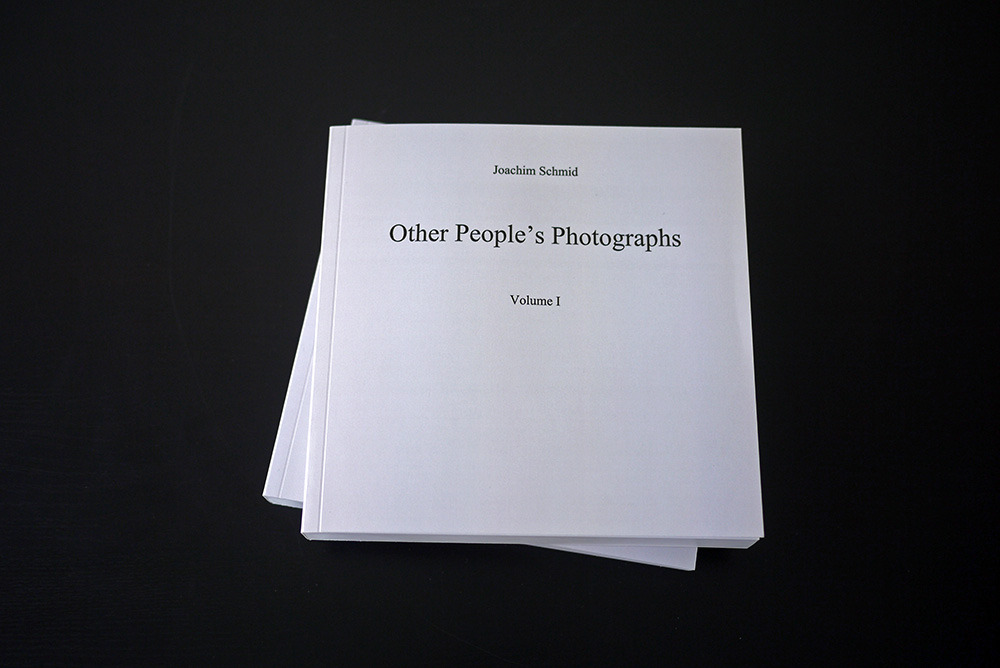 Schmid, Joachim. Other People’s Photographs.
2 volumes, PoD, 2011, 400 pages.