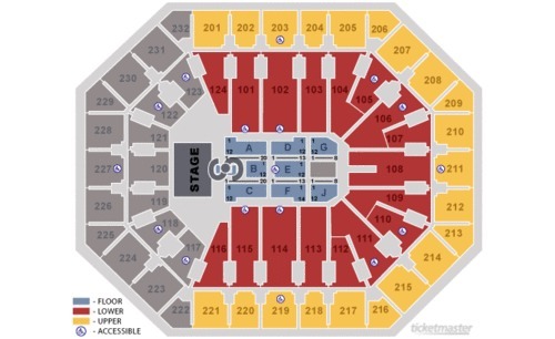 Stars Dance Tour seating arrangement, including the S in the center.