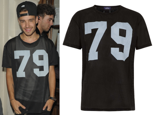 Liam wore this mesh t shirt to Funky Buddha when celebrating his 20th birthday yesterday (August 29th 2013)
Topman - £20