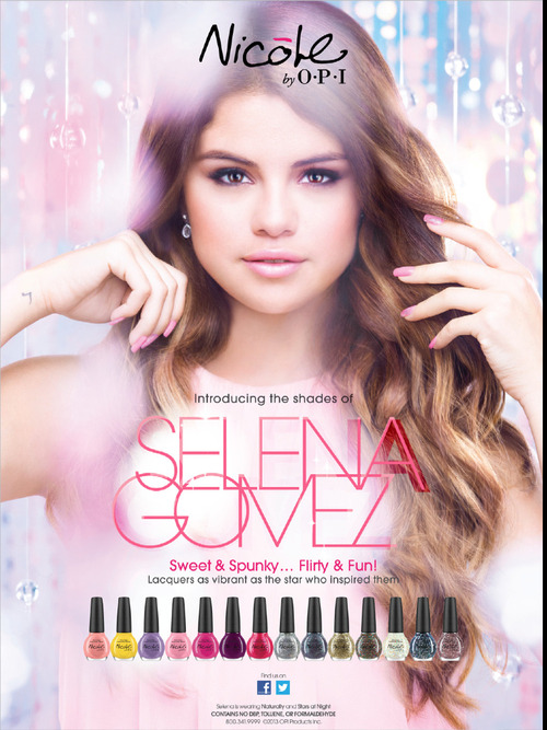 Selena Gomez&#8217;s ad for her Nicole by OPI  Nail Polish Collection