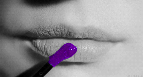 gif Black and White Cool lips purple lipstick artsy boss moving picture lipgloss purple lipstick flawless perfect 
