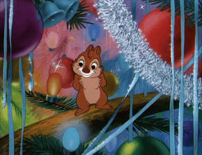 pluto's christmas tree chip and dale gif