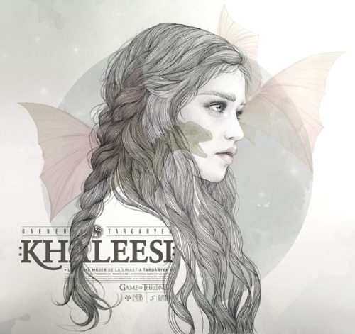Khaleesi Daenerys Targaryen illustration by Mercedes deBellard and JuanJo Rivas del Rio