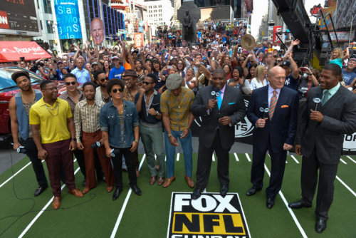Bruno and The Hooligans during their appearance on the FOX NFL Sunday Pre-Game Show