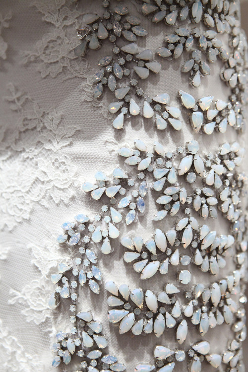 chantilly lace + pretty milky white crystals inspire me so&#8230;