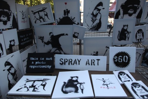 If you were in Central Park yesterday, you&#8217;re in for a surprise. Banksy setup an art booth with 100% genuine, signed canvases&#8230; dozens of artworks worth probably hundreds of thousands of dollars. He had three customers the entire day. Watch the video.