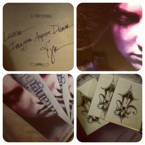 Super big thanks to J Meyers c: #book #bookmarks #signed
