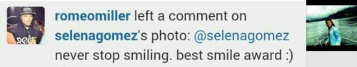 Romeo Miller&#8217;s comment on Selena&#8217;s new Instagram picture!