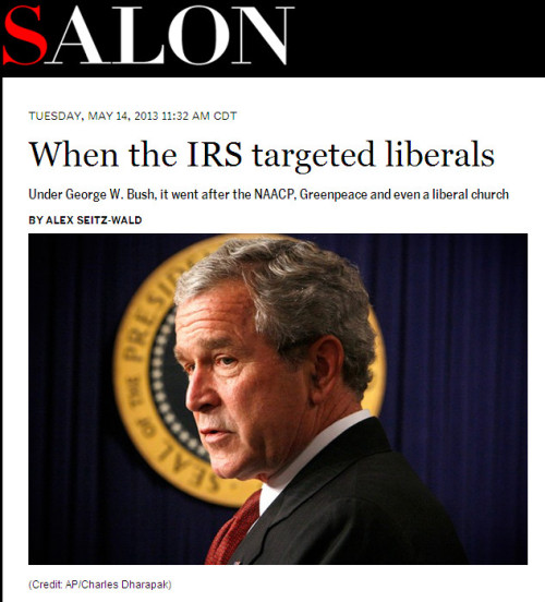 Salon - 'When the IRS targeted liberals'