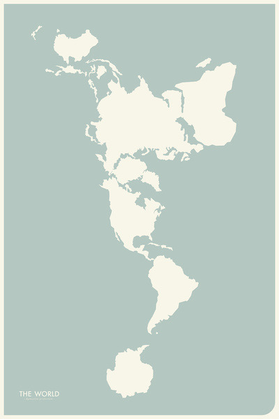 andyjohnson:

If the world were flat, a vertical map of the world, by Society6.
