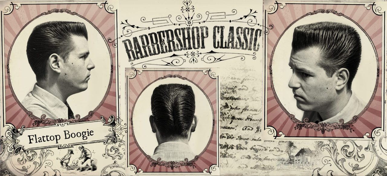 Vintage Retro Rockabilly 1950 Hairstyle Gentlemen 1960 Pompadour