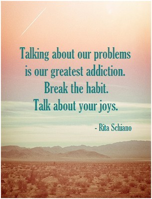 This is such great advice. It&#8217;s tempting to dwell on the problems that we are facing and just talk about the difficult things about our day. I know it&#8217;s healthy to process things correctly, but when we start to focus on our joys, our whole outlook can change. The reality is that may not need to talk about our problems to &#8216;process&#8217; them correctly, what we may really need is just a change of perspective! 