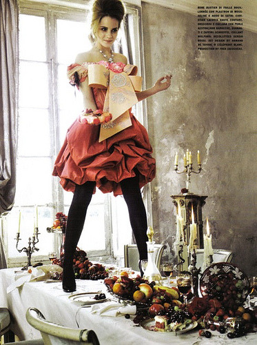 bicowatkins Emma Watson Italian Vogue Photo Shoot I LOVE THIS DRESS