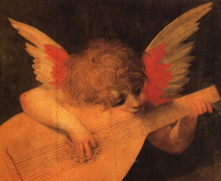 Musical Angel, ca 1520, Rosso Fiorentino. Italian Baroque Era Painter (1494 - 1540)