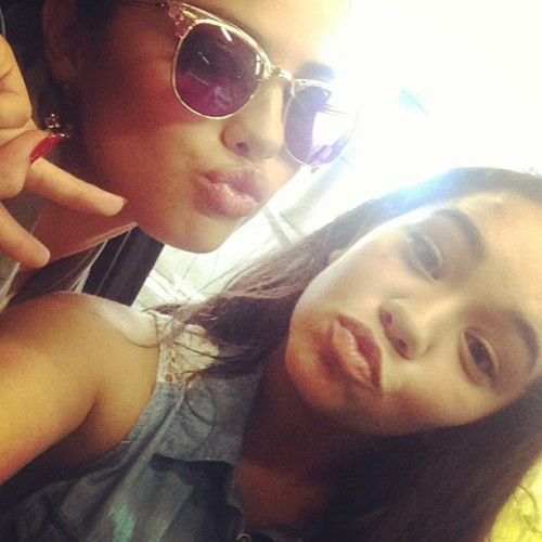 Selena with a fan!