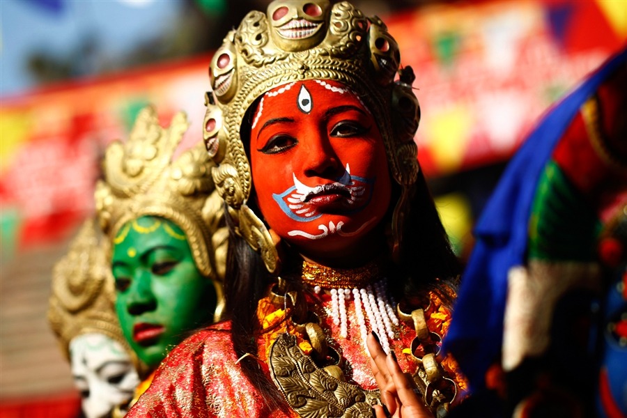 The colorful faces of Kathmandu’s Yomari Puni festival