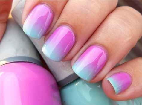 ombre # gradient # nail designs # nail polish # nails # lavender ...
