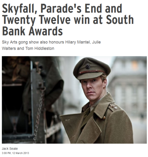 
http://www.radiotimes.com/news/2013-03-12/skyfall-parades-end-and-twenty-twelve-win-at-south-bank-awards
Yay!

