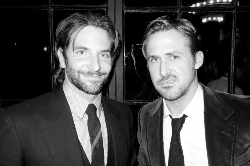 Bradley Cooper and Ryan Gosling after the screening of their awesome new film&#8230; The Place Beyond The Pines.