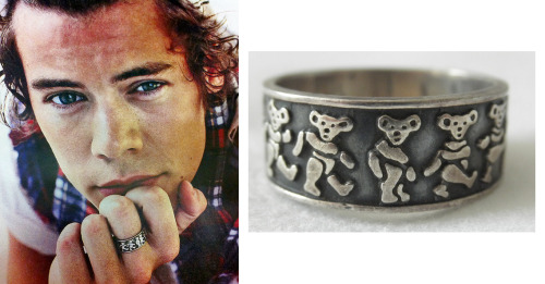 An Ebay user is selling a Grateful Dead ring very similar, possibly exact to Harry&#8217;s dancing bear ring.
Ebay - $28.99