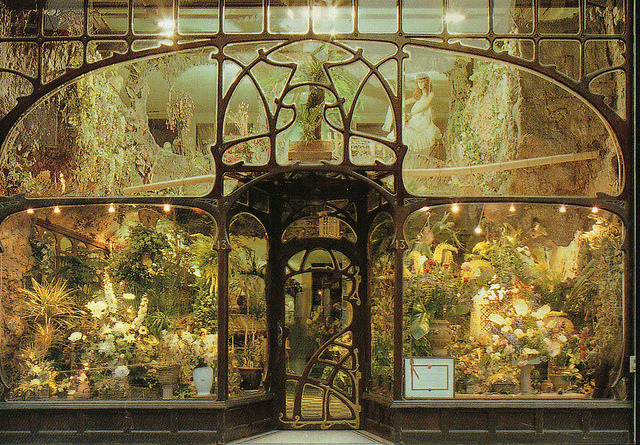  Flower-shop, Brussels, designed by Paul Hankar, XIX century 