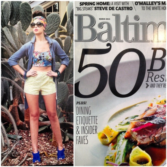 Baltimore Magazine featured our Splendid Chambray Shirtdress in their March issue!