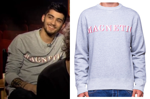 Back when the boys were doing interviews for This is Us, Zayn wore this sweater (August 2013)
Acne - £129