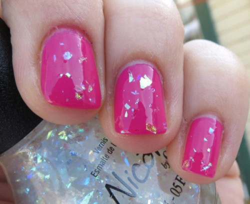 
Selena Gomez&#8217; &#8220;Spring Break&#8221; with &#8220;Heavenly Angel&#8221; on top, from her Nicole by OPI Nail Polish Collection!

