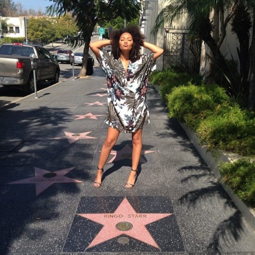 At the HollyWood Walk of Fame loving life! Next stop signing in Anaheim :) see ya&#8217;ll there! #LABaby Leigh x
