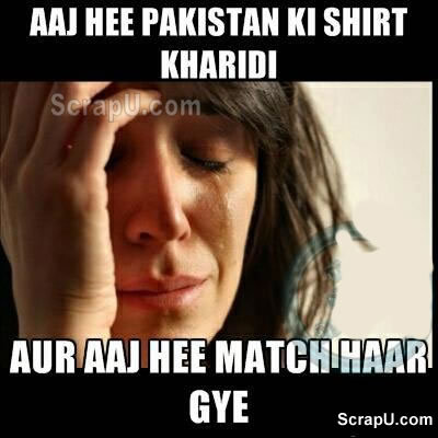Hayeeeeee ab uss shirt se kya pochha lagaun - Cricket Team-India Team-Pakistan pictures