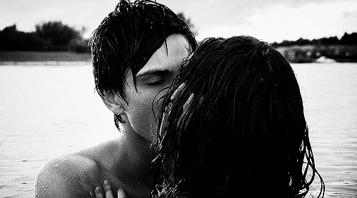 Sexy Boy Kissing Beach Water Love